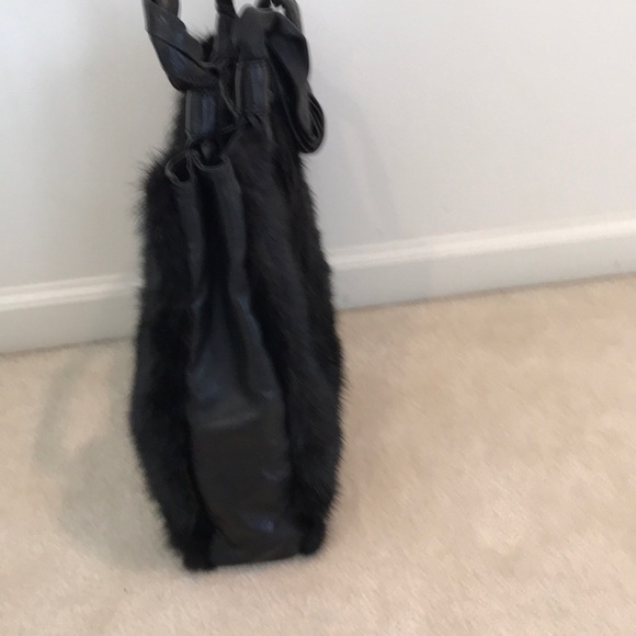 NWOT PAOLO MASI Mink Fur tote - Picture 4 of 8